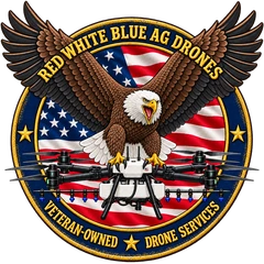 Red White Blue Ag Drones badge
